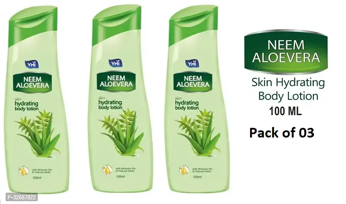 Neem Aloevera Skin Hydratingg Body Lotion (100 Ml)  Deep Moisturizer  (Pack of 3)-thumb0