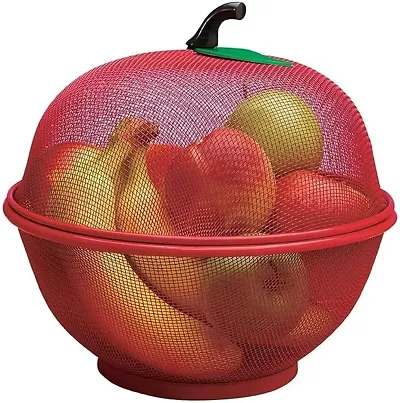 Portible Fruit Shape Net Fruits & Vegetables Basket for Kitchen, Fruit Basket (Pack of 1).