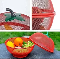 Apple Shape Net Fruits Basket for Kitchen Fruit Basket with Net Cover( Multicolor ) 1 PC-thumb3
