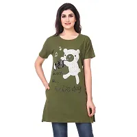 Kanchan World Women's Long Casual T-Shirt Nice Day Print-thumb2