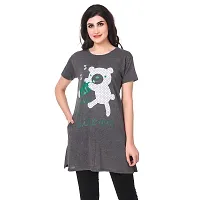 Kanchan World Women's Long Casual T-Shirt Nice Day Print-thumb2