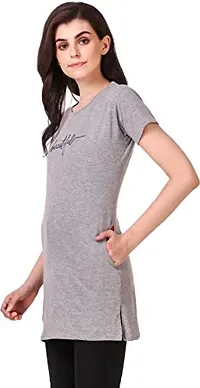 Kanchan World Women's Long Casual T-Shirt Beautiful Print-thumb3