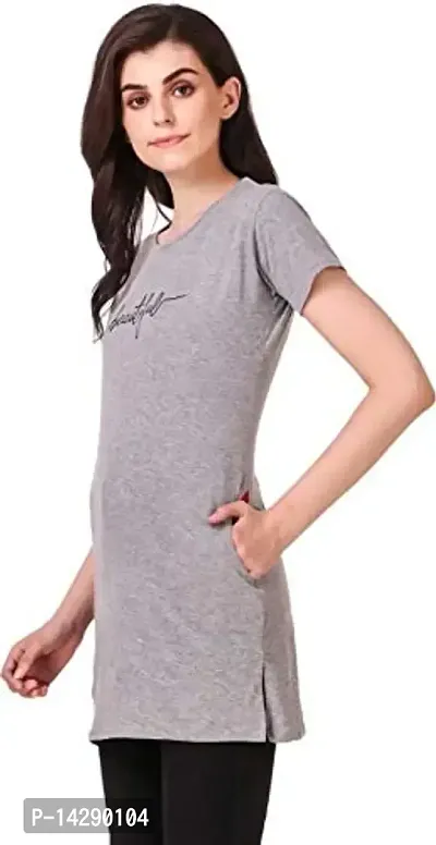 Kanchan World Women's Long Casual T-Shirt Beautiful Print-thumb4