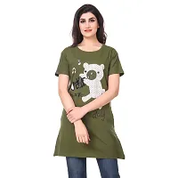 Kanchan World Women's Long Casual T-Shirt Nice Day Print-thumb5