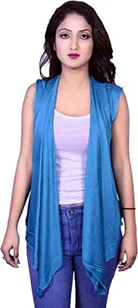 Kanchan World Women's Silk Henley Neck Shrug