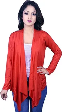 Kanchan World Women High-Low Full Sleeve Two Color Combo Set of 2 Shrug-thumb1