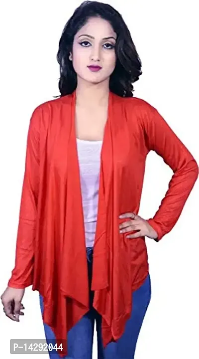 Kanchan World Women High-Low Full Sleeve Two Color Combo Set of 2 Shrug-thumb2