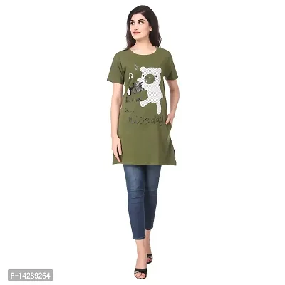 Kanchan World Women's Long Casual T-Shirt Nice Day Print-thumb4