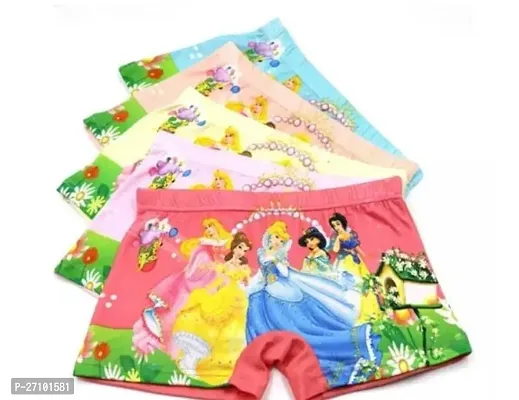 Comfortable Cotton Blend Printed Panties For Girls Pack Of 5