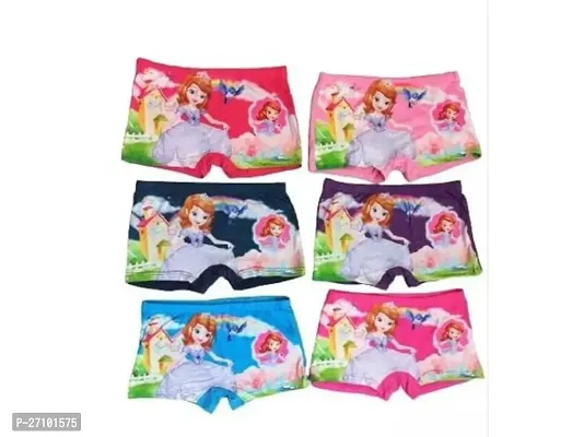 Comfortable Cotton Blend Printed Panties For Girls Pack Of 6