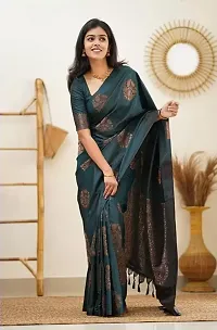 Beautiful Polyester Saree with Blouse Piece For Women-thumb2