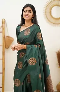 Beautiful Polycotton Saree With Blouse Piece For Women-thumb3