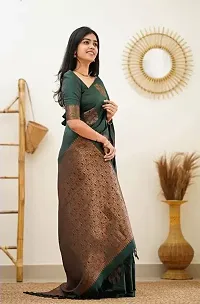 Beautiful Polycotton Saree With Blouse Piece For Women-thumb1