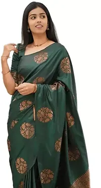 Beautiful Polycotton Saree With Blouse Piece For Women-thumb2