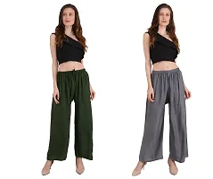 Comfortable and Versatile Women's Rayon Palazzo Pants for Sizes up to 2XL Combo-thumb4