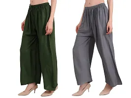 Comfortable and Versatile Women's Rayon Palazzo Pants for Sizes up to 2XL Combo-thumb2