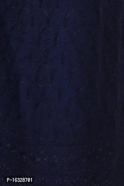 EZIA OUTFIT Chikankari Rayon Wide-Leg Palazzo (Navy Blue)-thumb2