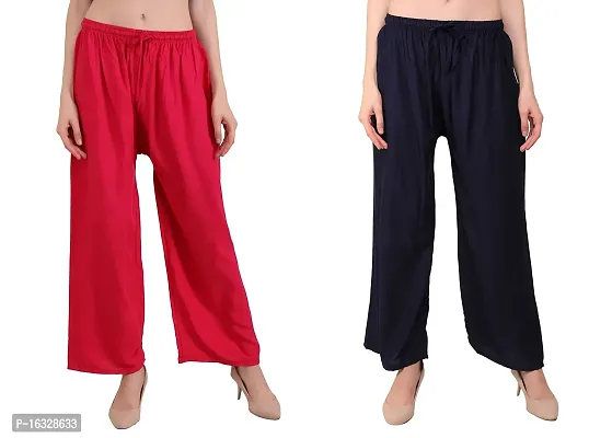 Comfortable and Versatile Women's Rayon Palazzo Pants for Sizes up to 2XL Combo