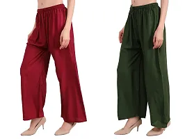 Comfortable and Versatile Women's Rayon Palazzo Pants for Sizes up to 2XL Combo-thumb2