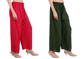 EZIA OUTFIT Women's Pure  Soft Rayon Loose fit Palazzos Pant Free Size-thumb3