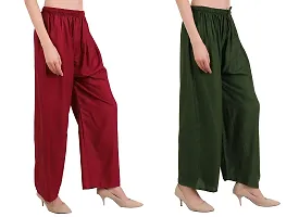 Comfortable and Versatile Women's Rayon Palazzo Pants for Sizes up to 2XL Combo-thumb3