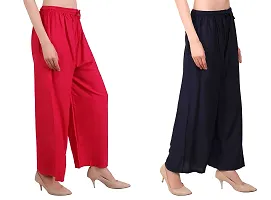 Comfortable and Versatile Women's Rayon Palazzo Pants for Sizes up to 2XL Combo-thumb3