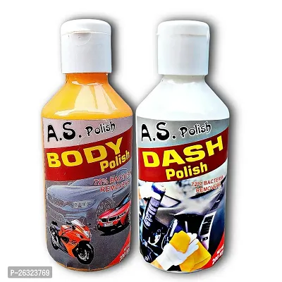 Car Body Polish and Dash Polish Combo Pack |A S AUTO Brand Quality |Versatile Car Solution |Glossy Finish Car Polish |Pack of 2 for Easy Application |Glossy Finish for a Polished Look |Restores Shine