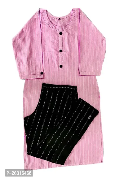Kurti Set Frill Design (XXL, Pink)