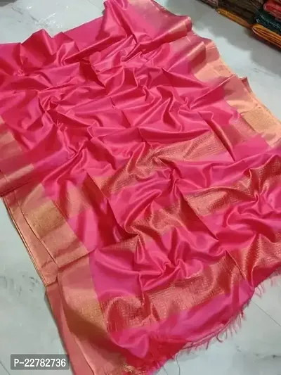 Stylish Fancy Designer Silk Blend Saree With Blouse Piece For Women-thumb0