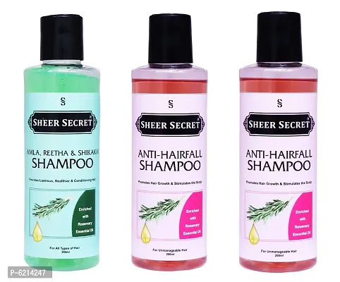Amla Reetha Shikakai Shampoo 200 ml and Anti Hairball Shampoo 400 ml-thumb0