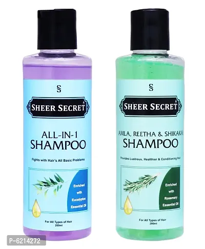All In One Shampoo- 200 ml and Amla Reetha Shikakai Shampoo 200 ml-thumb0
