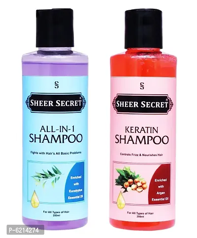 All In One Shampoo- 200 ml and Keratin Shampoo 200 ml