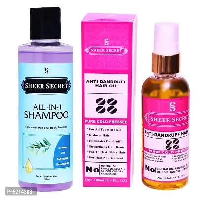 All In 1 Shampoo 200 ml and Anti Dandruff Oil 100 ml-thumb0