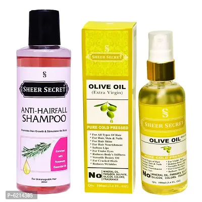 Anti Hairball Shampoo 200 ml and Olive Oil 100 ml