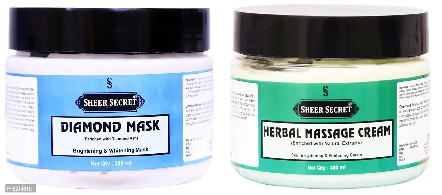 Diamond Mask 300 ml and Herbal Massage Cream 300 ml