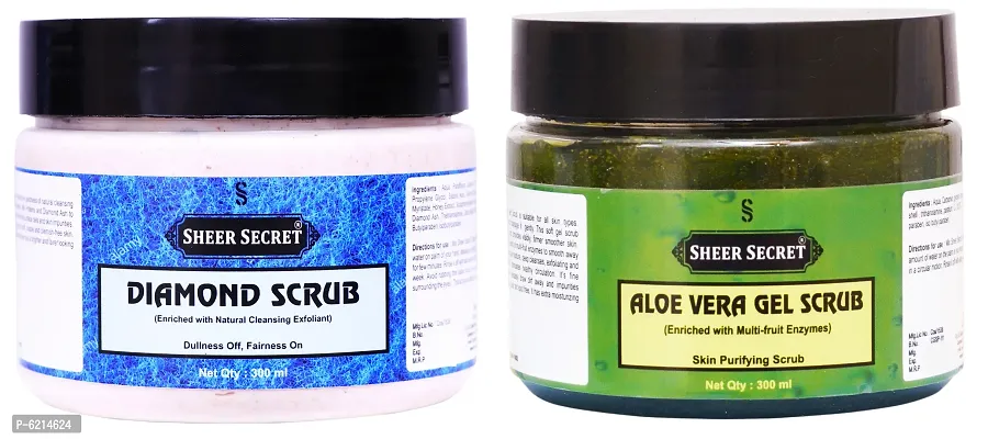 Diamond Scrub 300 ml and Aloe vera Scrub 300 ml