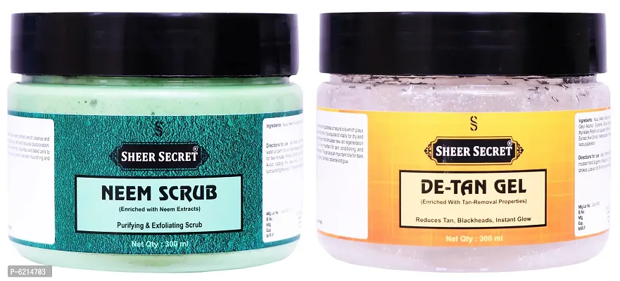 Neem Scrub 300 ml and De-tan Gel 300 ml-thumb0