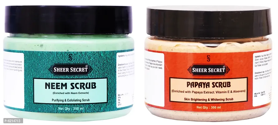 Neem Scrub 300 ml and Papaya Scrub 300 ml-thumb0