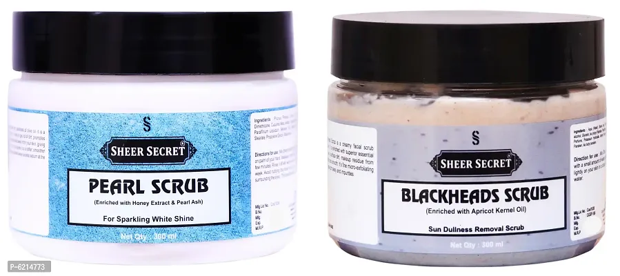 Pearl Scrub 300 ml and Blackhead Scrub 300 ml