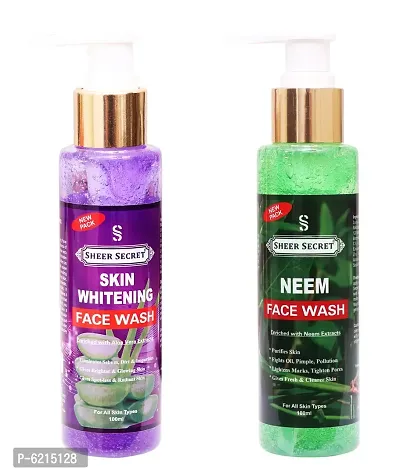 Buy Neem Face Wash 100 Ml And Skin Whitening Face Wash 100 Ml