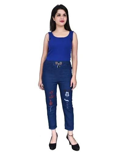 Stylish girls Spandex Blend Casual Jeans