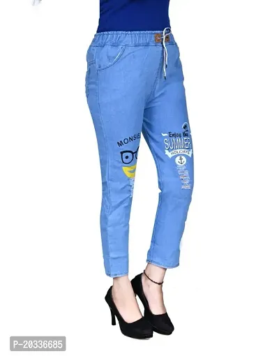 Stylish girls Denim Spandex Blend Casual Jeans-thumb0