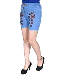 Trendy  stylish Women Denim Shorts-thumb2