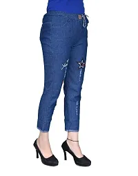 Trendy  Stylish women Denim Jogger combo Pack of 2-thumb1