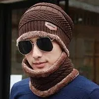 GlamSmart Winter Cap  Neck warmer set for Men Pack of 1-thumb1