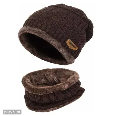 GlamSmart Winter Cap  Neck warmer set for Men Pack of 1-thumb3