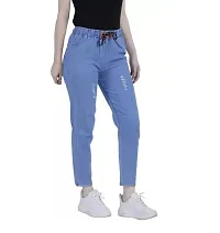 Solid women daily wear denim jogger (Pack of Two)-thumb4