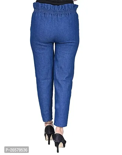 Solid women daily wear denim jogger (Pack of Two)-thumb2