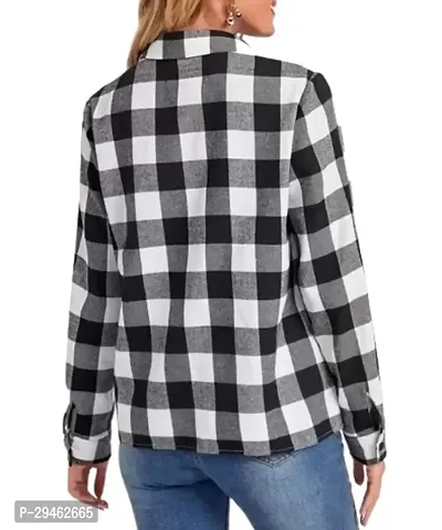 Stylish Multicoloured Checked Cotton Shirt for Women Pack of 2-thumb2