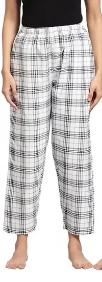 Stylish Cotton Checked Louge Wear Pajama for Women-thumb0